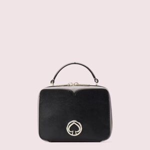 kate spade Black Mini Top-Handle Bag with Gold Logo